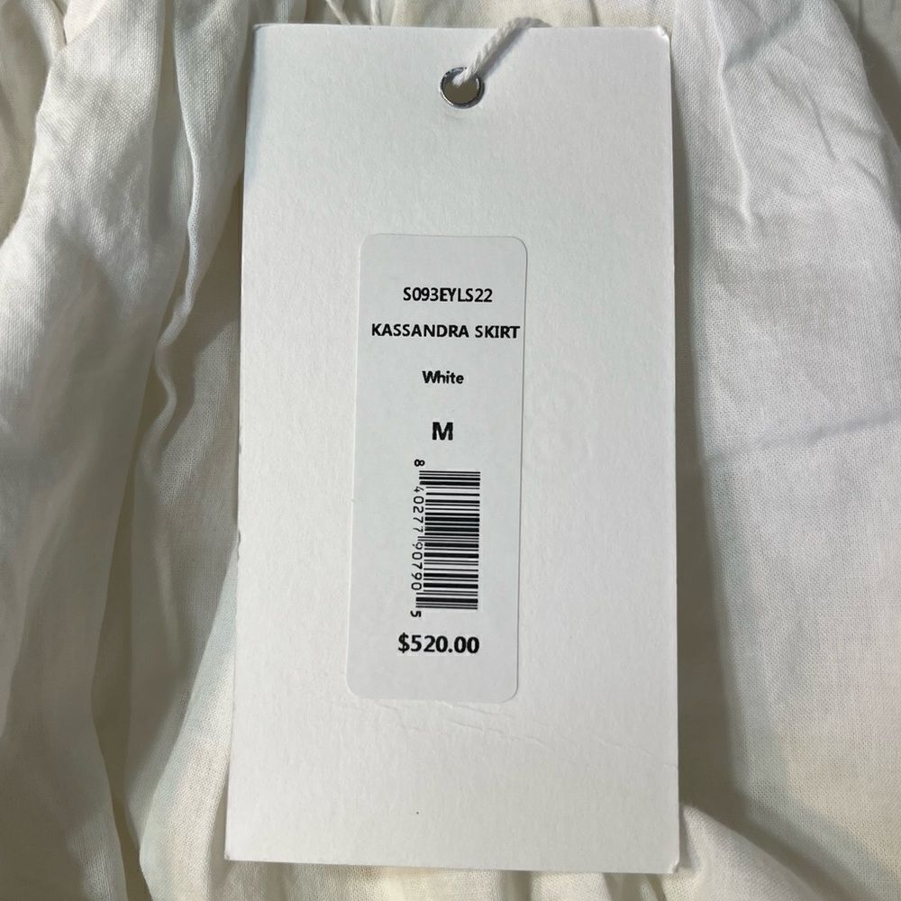 NEW Caroline Constas Kassandra Skirt White Eyelet Size Medium - Picture 10 of 13